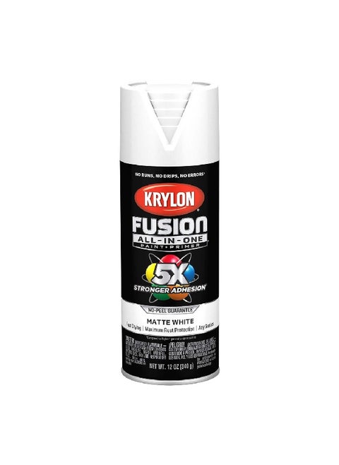 Fusion All-In-One Spray Paint and Primer Matte White 12oz K02764007