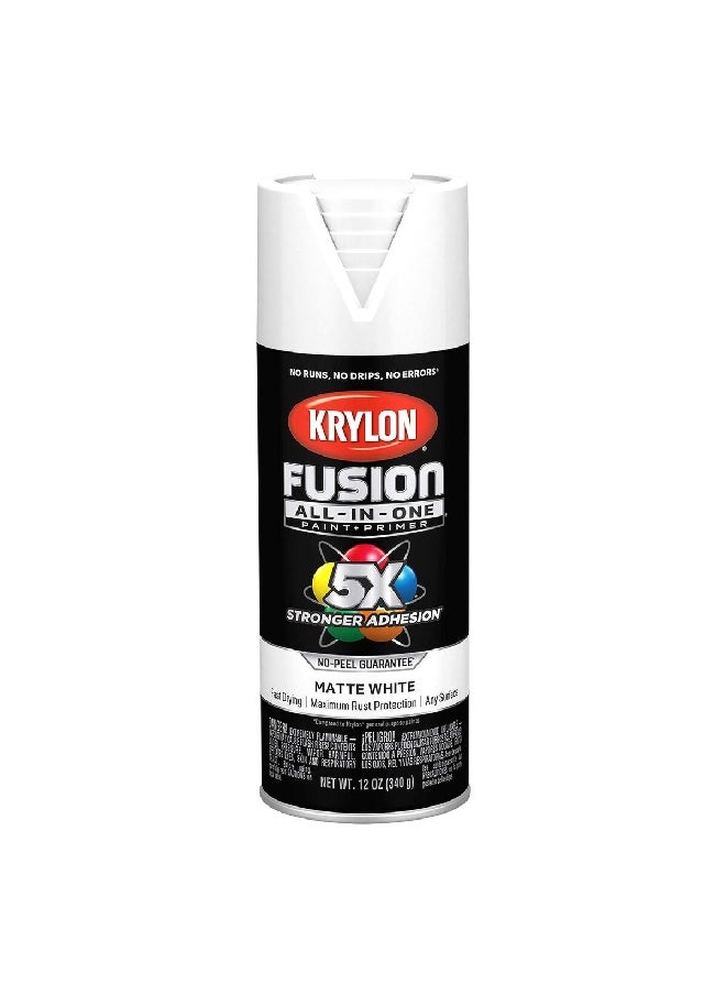 Fusion All-In-One Spray Paint and Primer Matte White 12oz K02764007