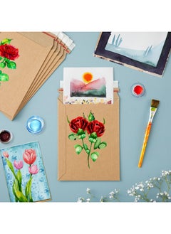 Juvale 100 Pack Rigid Mailers 6X8-450 Gsm Sturdy Self-Adhesive Kraft Paper Cardboard Envelopes For Mailing Photo, Documents, Gift Cards, Cds, Art Prints  - Image 2
