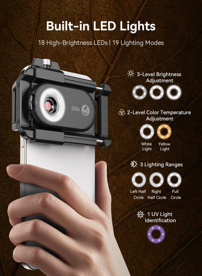 MIAO LAB 200X Phone Microscope with CPL Lens and LED/UV Light, Universal Clamp for iPhone/Android - Nano Zoom Portable Pocket Phone Microscope Lens Attachment - Image 5