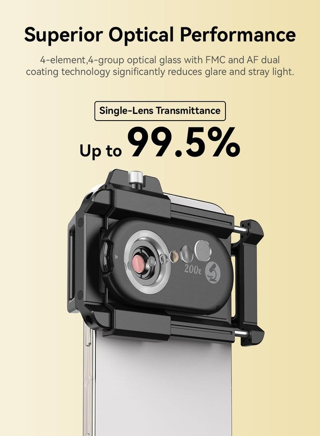 MIAO LAB 200X Phone Microscope with CPL Lens and LED/UV Light, Universal Clamp for iPhone/Android - Nano Zoom Portable Pocket Phone Microscope Lens Attachment - Image 4