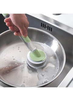erorex 3-piece dish sponge set w dispenser, light green  - Image 2