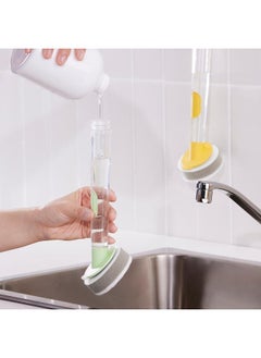erorex 3-piece dish sponge set w dispenser, light green  - Image 4