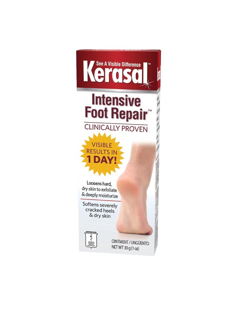 Kerasal Intensive Foot Repair, Skin Healing Ointment for Cracked Heels and Dry Feet, 1 Oz - Image 1
