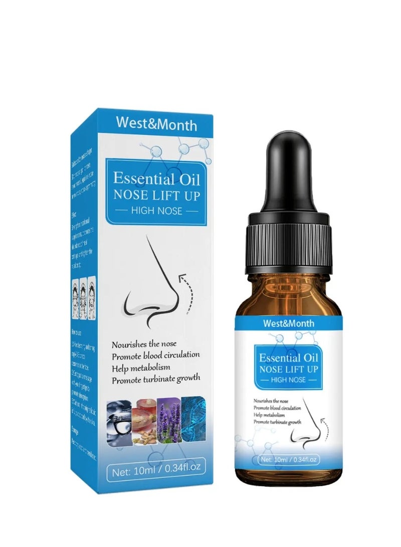 West&Month Essential Oil Nose Lift Up Nose Lifting Oil Collagen Firming Moisturizing Perfect Nose Serum Reshape Natural Beauty Skin Care Oil Nasal Bone Slimming Shaping Massage Oil 10ml - Image 1