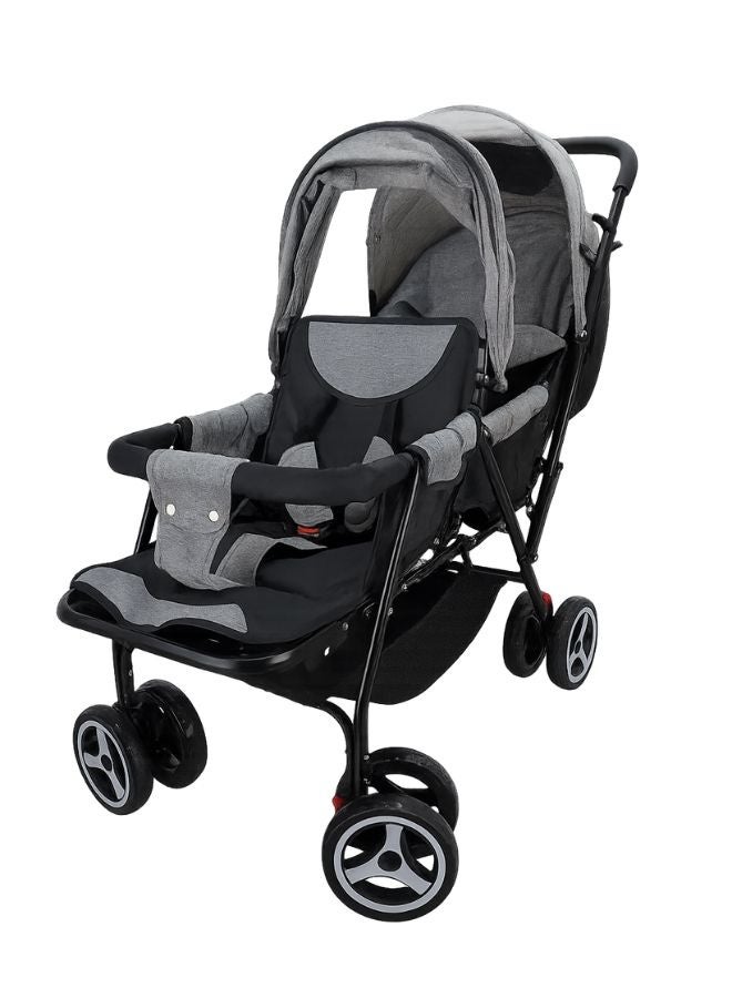 MAAS A Stylish, High-Quality Double Stroller with a Comfortable and Safe Design, Featuring a Sturdy Yet Lightweight Frame and Premium Fabric Materials. - Image 2