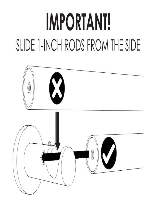 Ivilon حوامل قضبان ستائر من إيفيلون، تُثبّت على السقف أو الجدار، لقضبان ستائر بقطر 7/8 و1 بوصة. طقم من قطعتين. لون نحاسي عتيق - Image 2