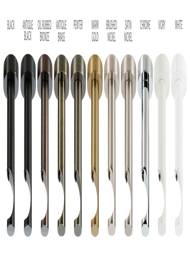 Ivilon حوامل قضبان ستائر من إيفيلون، تُثبّت على السقف أو الجدار، لقضبان ستائر بقطر 7/8 و1 بوصة. طقم من قطعتين. لون نحاسي عتيق - Image 4