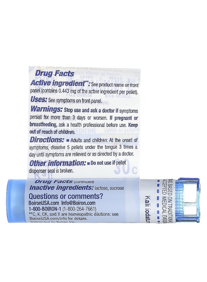 Boiron, Kali Iodatum, 30C, Sinus Pain Relief, Approx. 80 Pellets (Packaging may vary) - Image 2