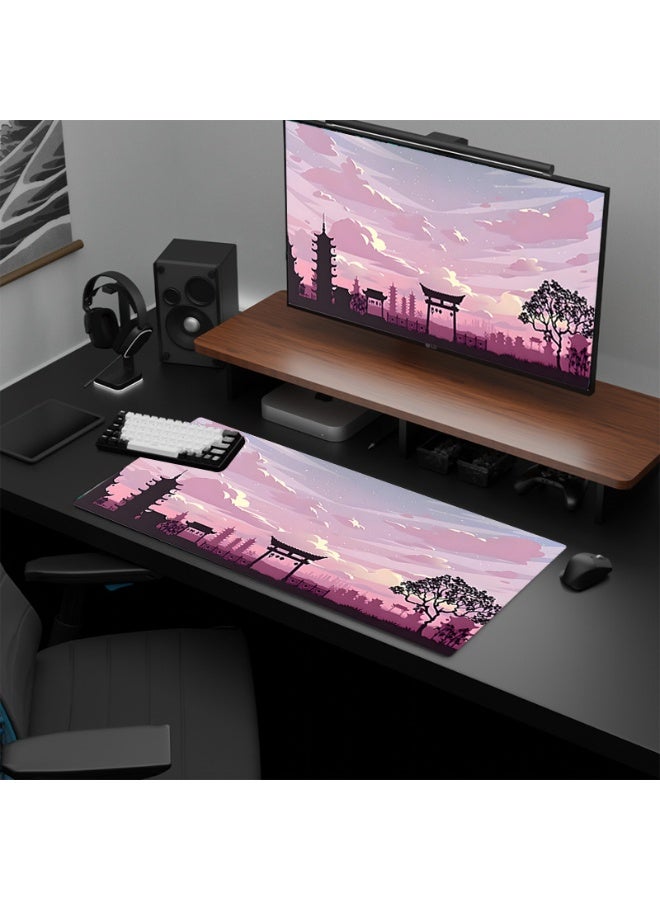 Large Gaming Mouse Pad 800x300 Stitched Edges Smooth Cloth Surface Non-Slip Rubber Base Waterproof Mousepad 3MM Thick - Image 2