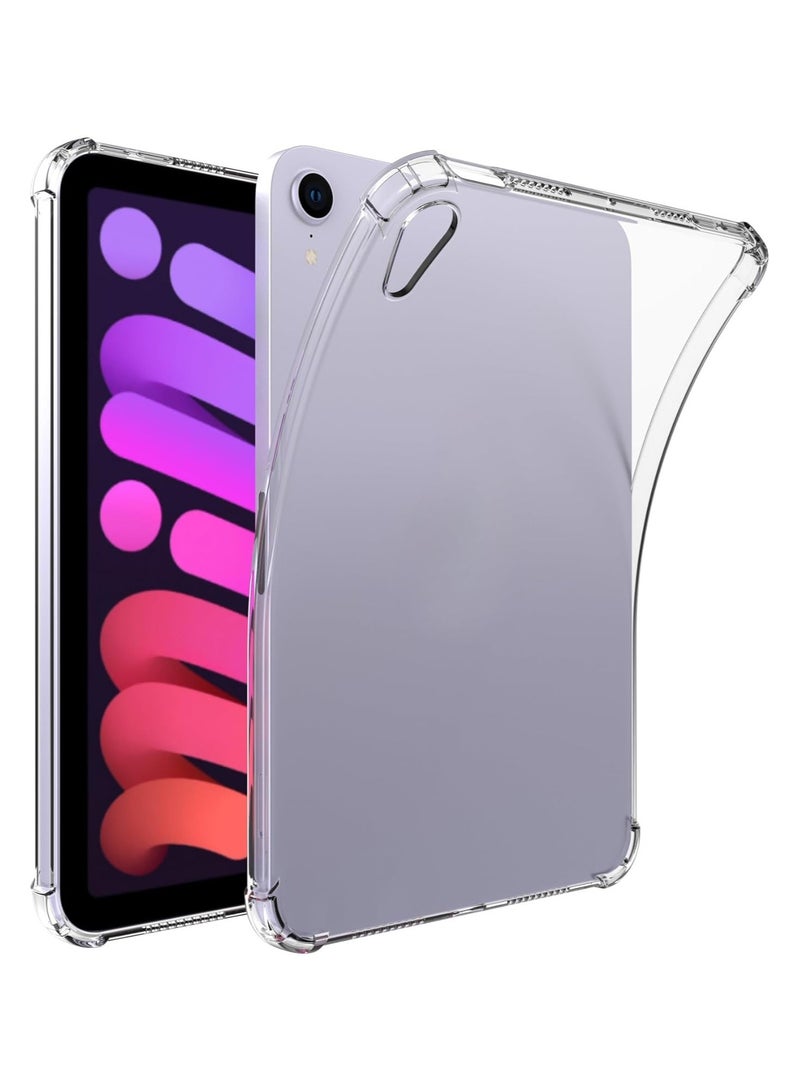 عام متوافقة مع حالة iPad Mini 7 حالة iPad Mini الجيل السابع 2024 حجم 8.3 بوصة غطاء سيليكوني ناعم من TPU غطاء هوائي شفاف واقي للغطاء - Image 1