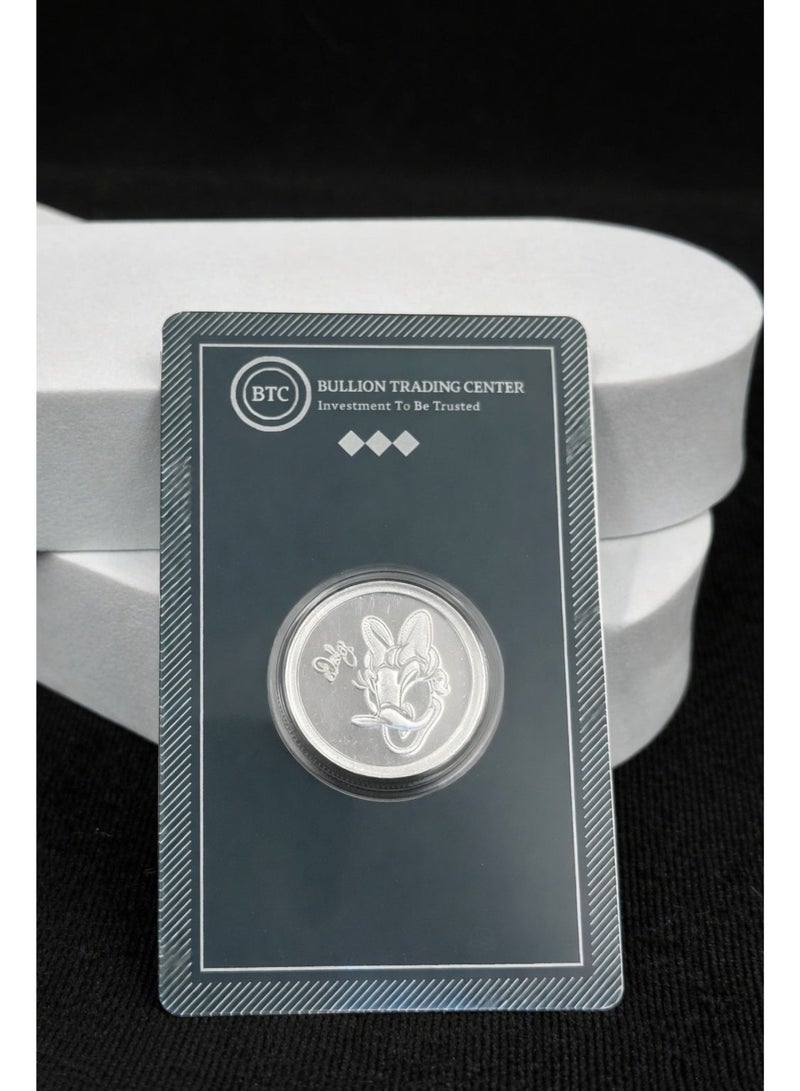 عملة BTC Daisy الفضية بوزن 10 غرامات - فضة عيار 999.0