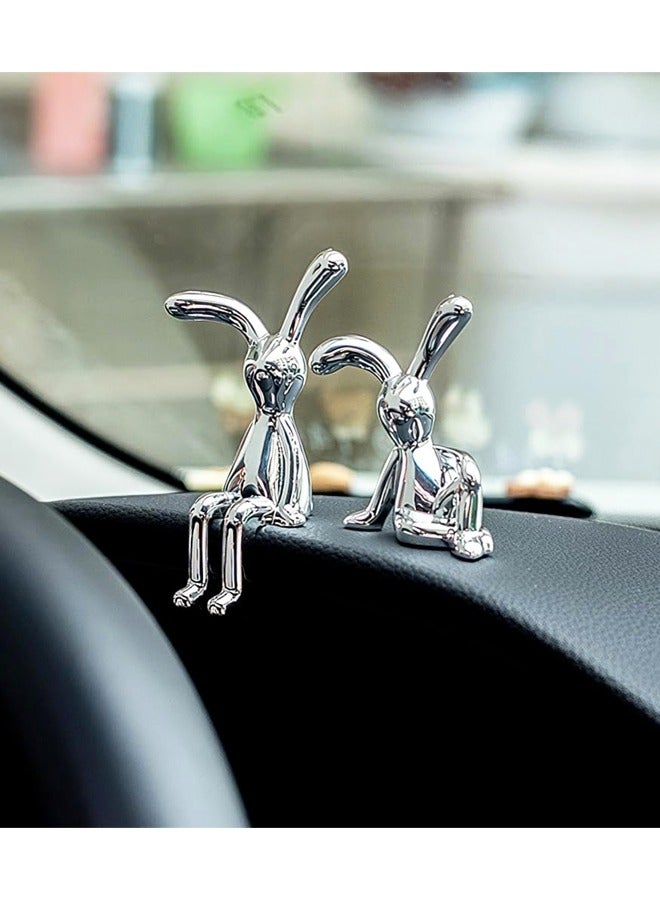 2PCS Modern Rabbit Figurines for Home Decor, Versatile Decoration for Office, Shelf, Table, Living Room - Image 4