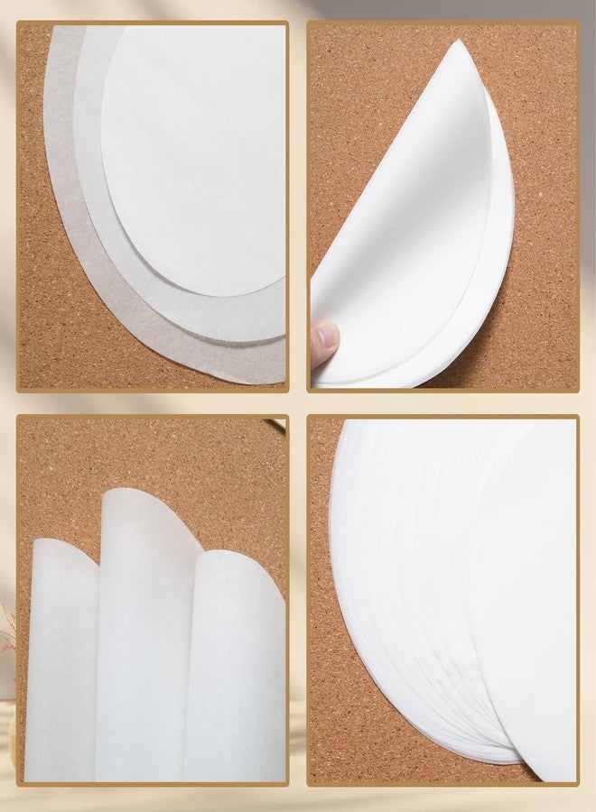 Mormchlots 150 Sheets Round Baking Parchment Paper,6,8,10inch Non-Stick Pan Liners Cake Pan Parchment Paper,Grilling Liner for Baking Grilling and Steaming Bread(White) - Image 4