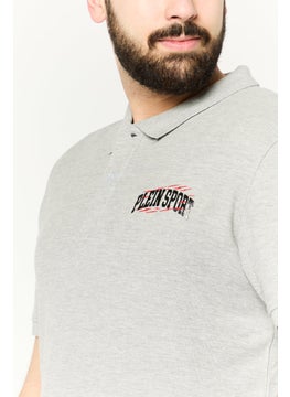 Plein Sport Men Sportswear Fit Short Sleeve Outdoor Polo, Grey  - Image 3