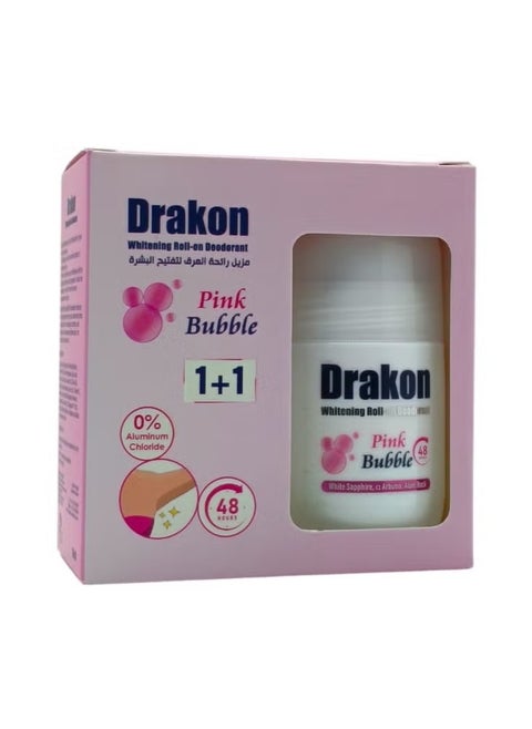 Whitening Roll On Deodorant Pink Bubble 1+1