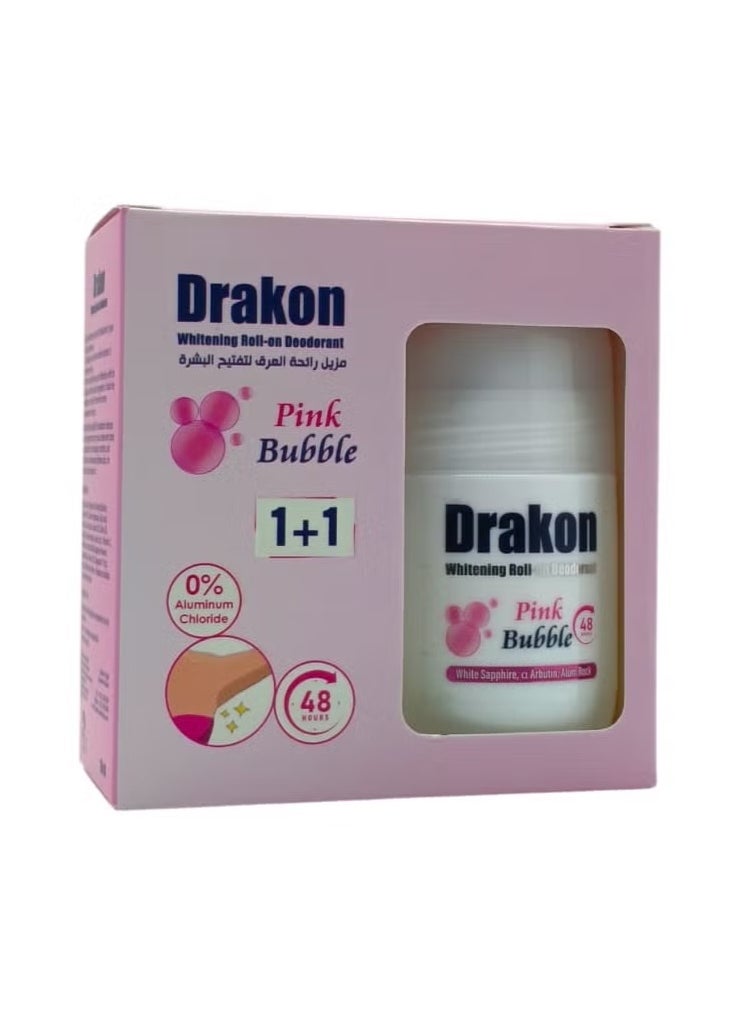 DRAKON - Whitening Roll On Deodorant Pink Bubble 1+1 - Image 1