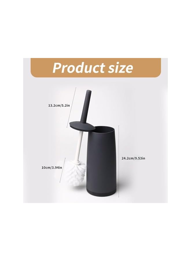 PROMASS Wall Mounted Toilet Brush and Holder Bathroom Toilet Cleans Brush Splashproof Toilet Bowl Brush Enduring, White - Image 2