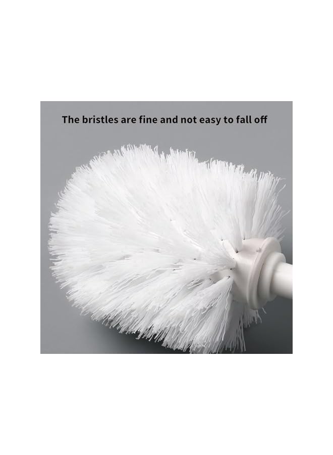 PROMASS Wall Mounted Toilet Brush and Holder Bathroom Toilet Cleans Brush Splashproof Toilet Bowl Brush Enduring, White - Image 4