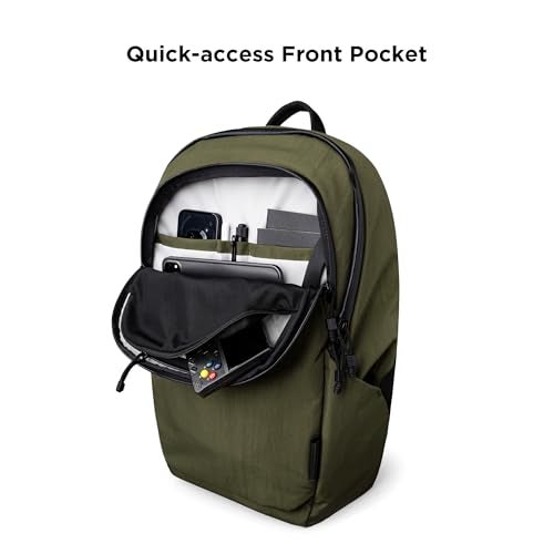 ALPAKA Bravo Backpack 23L - Laptop Backpack Fits 16 Inch Computers, Water Bottle Holders, Fleece Lined Protection, Business Commuter Bag, Weatherproof Green Axoflux Material - Image 4