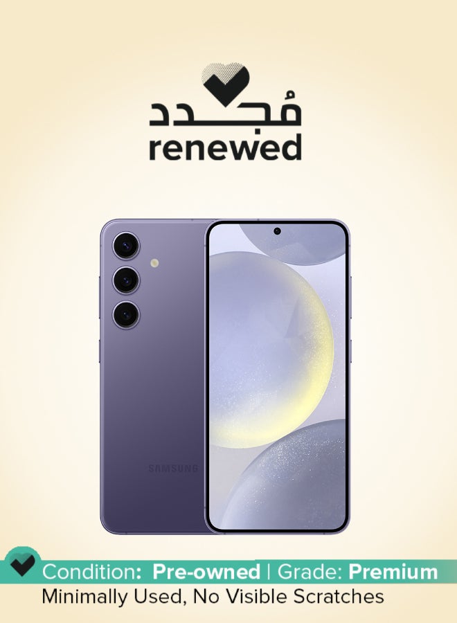 Samsung Renewed - Galaxy S24 Dual SIM Cobalt Violet 8GB RAM 256GB 5G - International Version - Image 1
