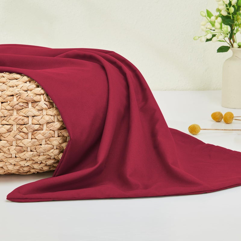 Downstoria Body Pillow Cover  Ultra Soft Microfiber Long Pillowcase  Envelope Closure Large Pillow Cases 20X54 Inch (Burgundy Red) - Image 2