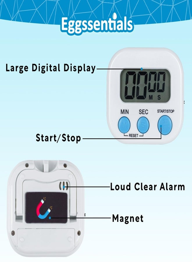 Eggssentials Kitchen Timers for Cooking and Baking with Big Digital Numbers and Loud Alarm Used in Cooking, Classroom, and Office. - Image 3
