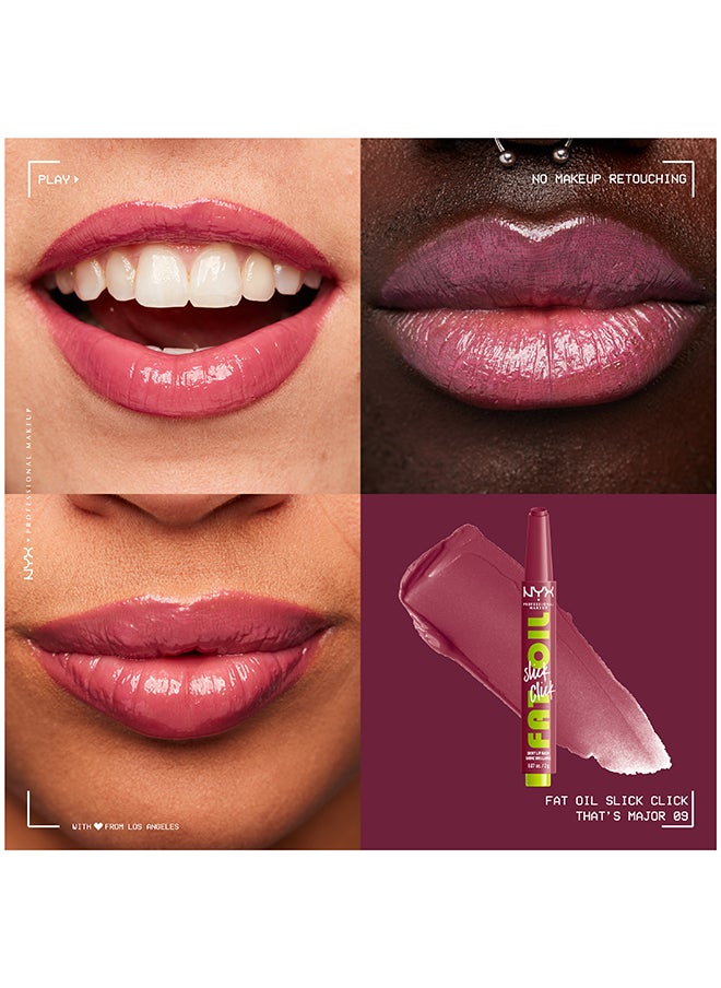 NYX PROFESSIONAL MAKEUP - Fat Oil Slick Click Shiny Lip Balm - That'S Major - Image 1