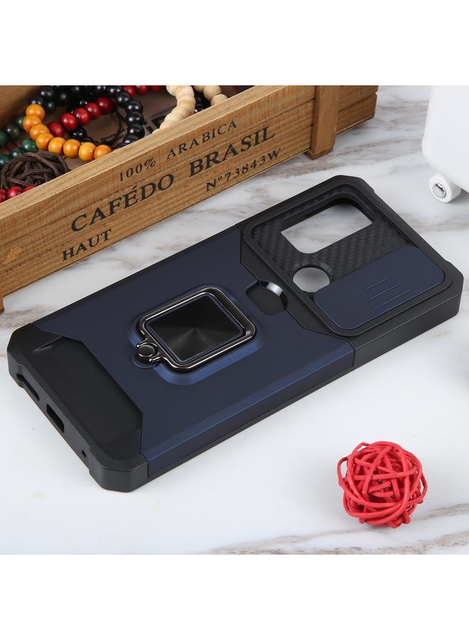 S-TOP Case For Motorola Moto G Play 2023 Camera Shield Card Slot Phone Case with Ring Holder - Image 3