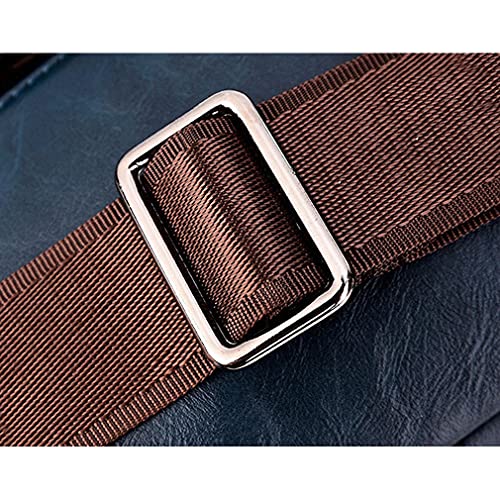 Hebetag Leather Sling Bag Crossbody Backpack Daypack for Men Women Outdoor Travel Camping Fishing Hunting Hiking Crossbody Shoulder Chest Pack #20black(pu) - Image 5