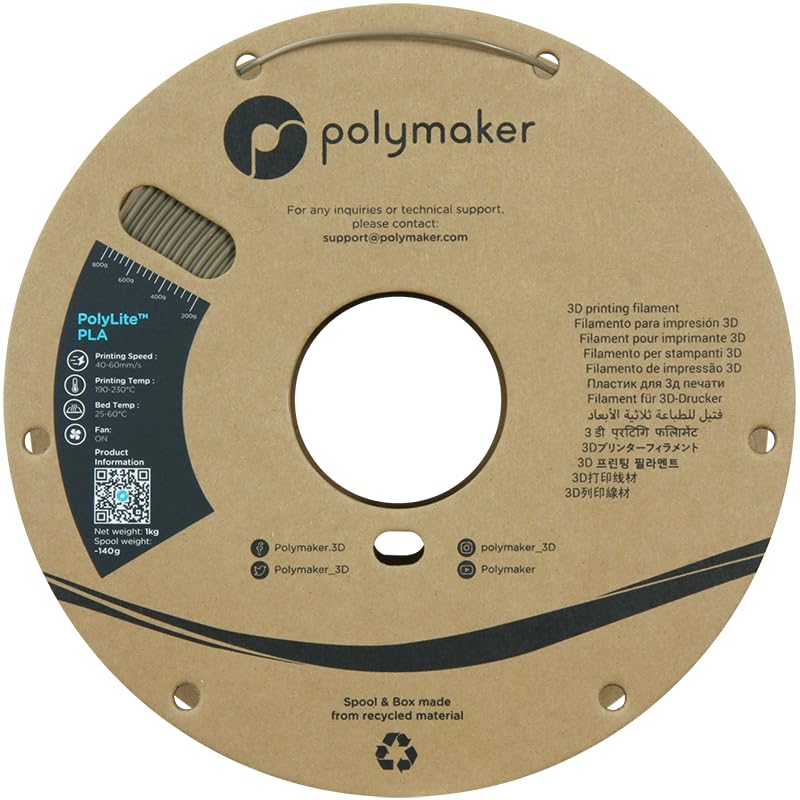 polymaker PLA Filament, Olive Brown 3D Printing PLA Filament 1.75mm 1kg - PolyLite 3D Printer PLA Filament, Dimensional Accuracy +/- 0.03mm, Compatible with Most 3D Printer, Olive Brown - Image 4