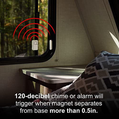 GE Personal Security Window and Door Alarm, 1 Pack, DIY Protection, Burglar Alert, Wireless Chime/Alarm, Easy Installation, Home Security, Ideal for Home, Garage, Apartment and More, White, 56789 - Image 5