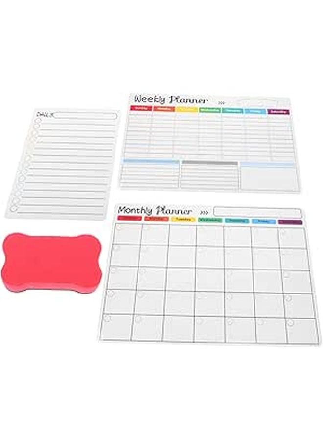 NUOBESTY Magnetic Dry Erase Whiteboard Set for Fridge Daily Planning Home Office - Image 1