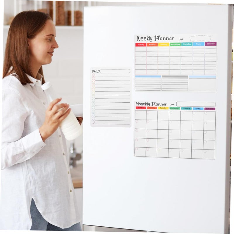 NUOBESTY Magnetic Dry Erase Whiteboard Set for Fridge Daily Planning Home Office - Image 5