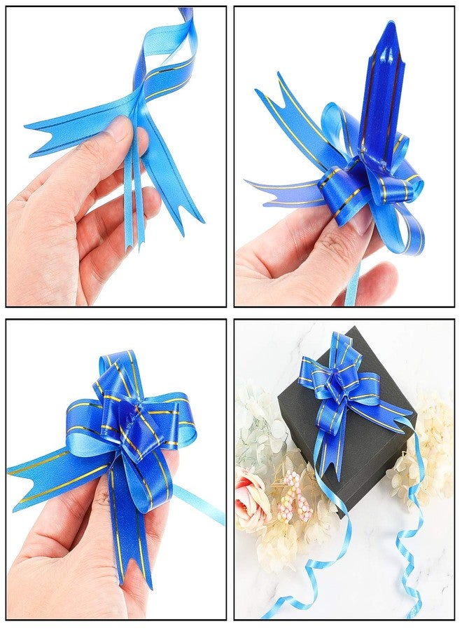 WILLBOND 240 Pieces Pull Bows Decorative Assorted Colors Gift Wrap Ribbon Pull Bows for Christmas Wedding Party Birthday Car Holiday Presents Bags Baskets Bottles Decorations, Random Color - Image 5