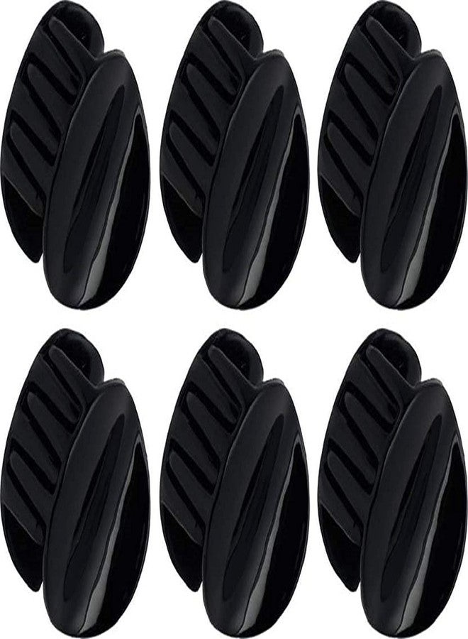 BIRDWARE Medium-Size hair clips clutches for women, girl Multi Color Acrylic Material Stone Butterfly Clip for Women (Pack of 3 (Round)-Black) - Image 4