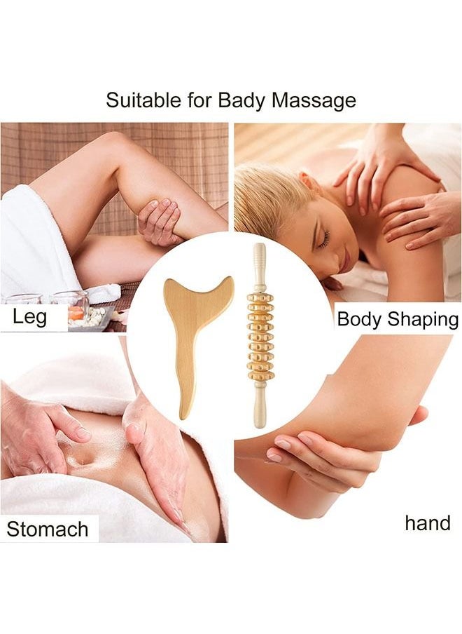 Arabest 2-Piece Wood Body Massage Tools for Neck Waist Leg Back and Muscle Pain Relief  - Image 5