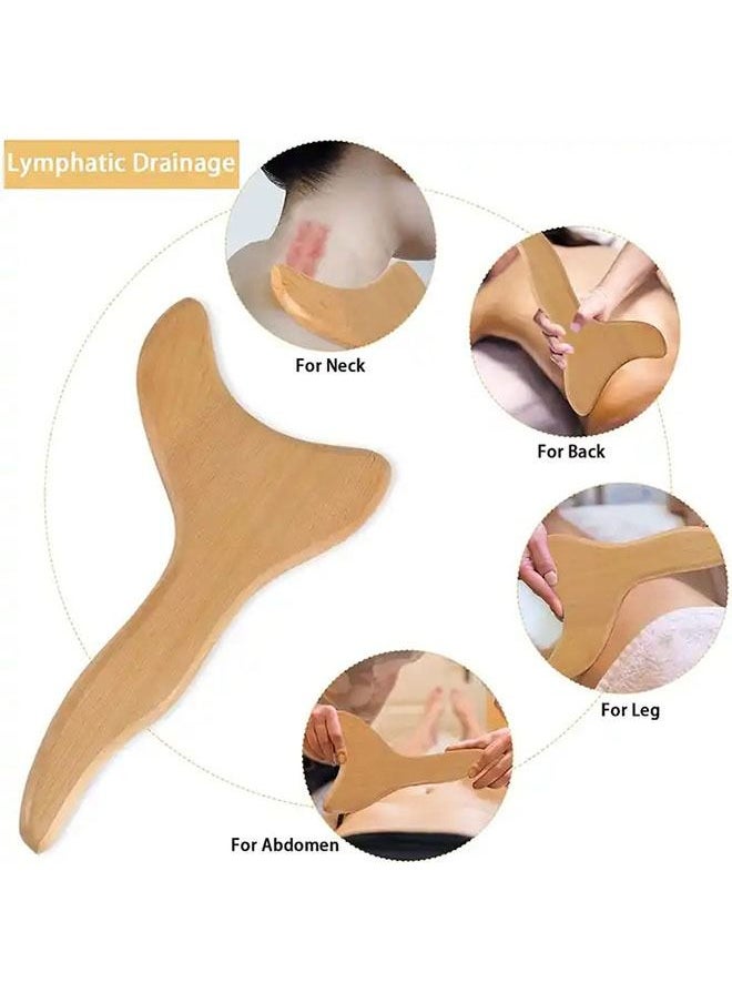 Arabest 2-Piece Wood Body Massage Tools for Neck Waist Leg Back and Muscle Pain Relief  - Image 2