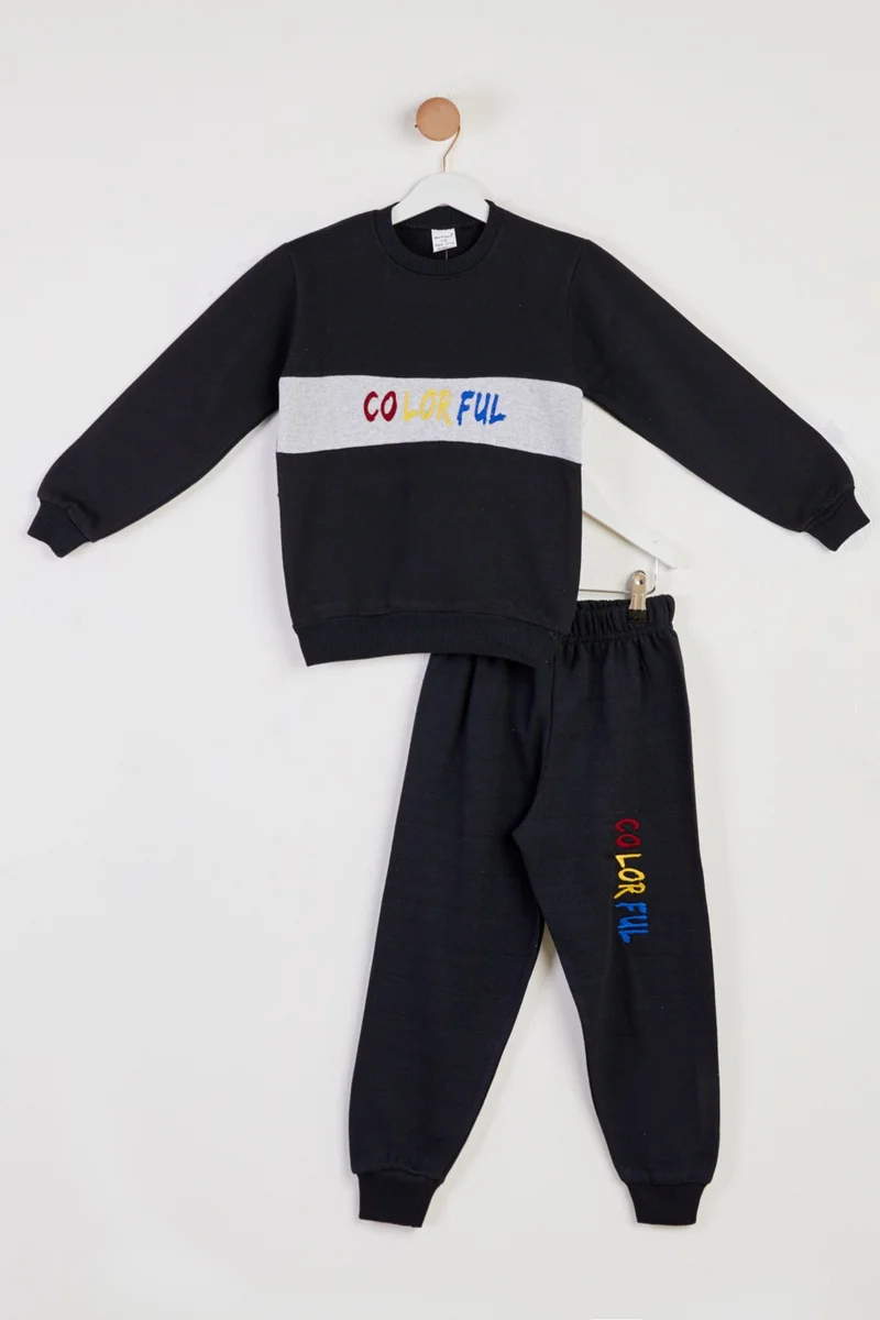 Tofisa Boy Black Printed Pajama Set - 26444