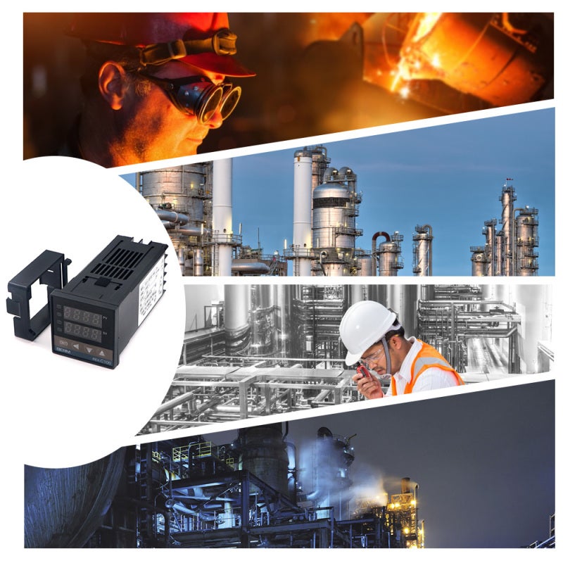 Temperature Controller: Compact DIN 1/8 Black, Precise PID Control - 7 Versatile Alarm Modes, Digital Display for Heating Cooling Systems With 0-400℃ SSR Output - Image 2