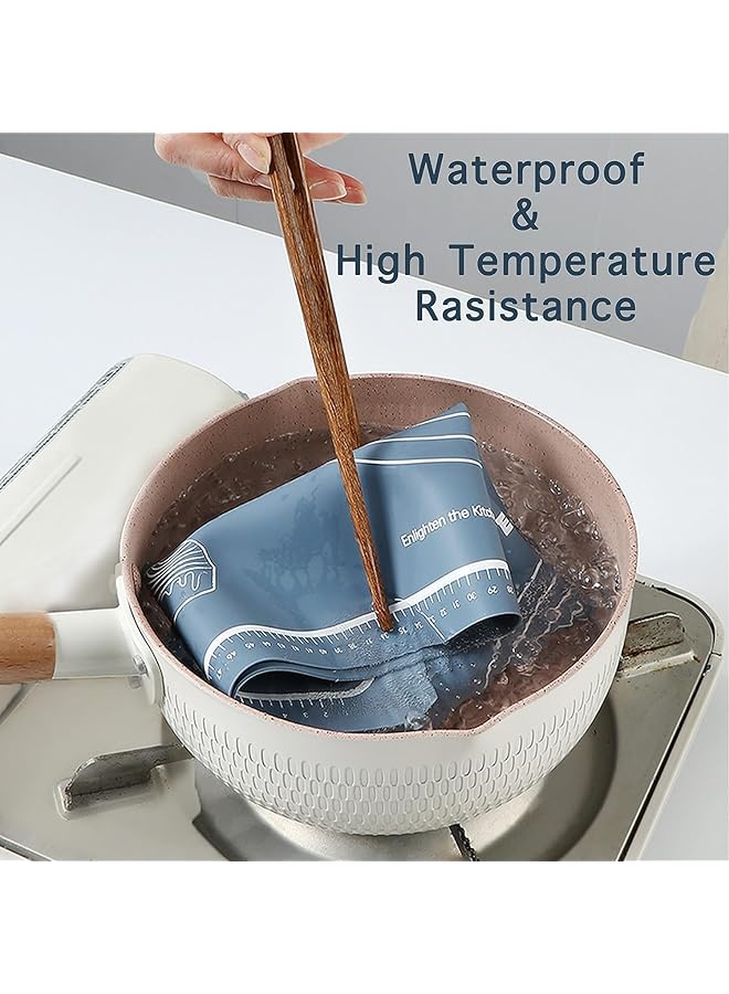 X spring Silicone Baking Mat, Reusable And Nonstick Bakeware Mats, Extra Thick Silicone Pastry Mat With Measurements, Square Cake Mat For Baking Mat, Dough Rolling Silicone Mat - Image 4