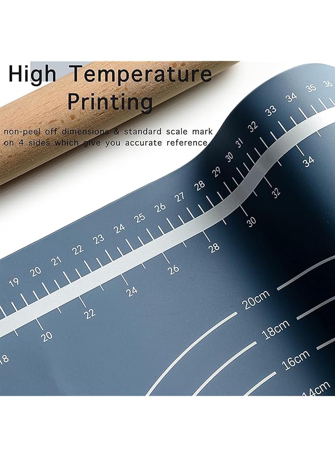 X spring Silicone Baking Mat, Reusable And Nonstick Bakeware Mats, Extra Thick Silicone Pastry Mat With Measurements, Square Cake Mat For Baking Mat, Dough Rolling Silicone Mat - Image 2