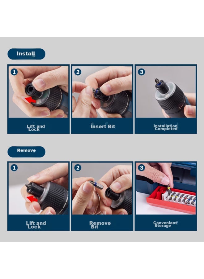 Bosch Electric Screwdriver/driver Go3, Household Installation And Digital Repair, 17-piece Screwdriver Set With Magnetic Extension Rod - Image 2
