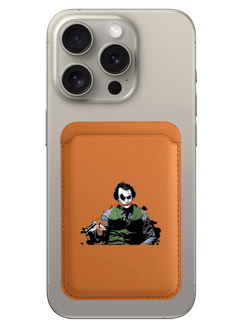 Theodor Magnetic Wallet, Compatible with MagSafe Wallet, for iPhone Wallet, for iPhone 16/15/14/13/12 Series, Not for iPhone 13/12 mini, 3 Card Holder, Vegan Leather, Brown - Joker Pointing - Image 1