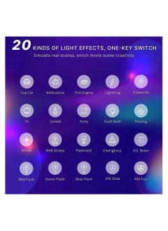 Y&D W140 RGB Video Light, Portable LED Camera Light Panel 0-360 Full Color, CRI95+ 2500K-9000K Dimmable 20 Lighting Effects, 3100mAH Rechargeable for Photography, Conference, TikTok  - Image 3