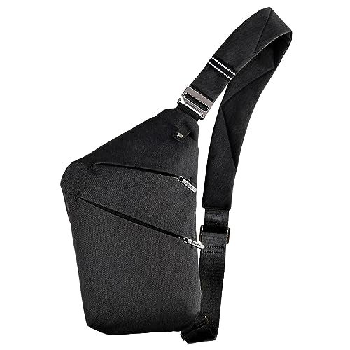 VADOO Sling Bag - Anti-theft Crossbody Shoulder Bag for Men and Women (Black) - Image 1