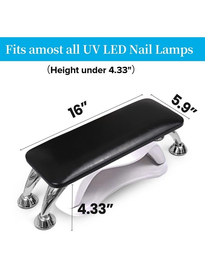 Merterfly Arm Rest for Acrylic Nails, Upgraded Big Hand Rest Stand for Desk Nail Tech Manicure Hand Rest for Nail Table Microfiber Leather Cushion Sturdy Support Manicure Hand Pillow for Salon - Image 3