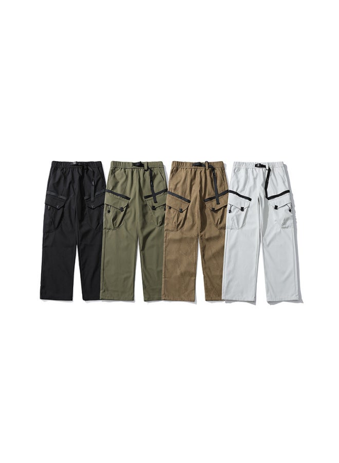 Izexx Trendy Brand Outdoor Sports Straight Casual Pants Men's Three-proof Soft Shell Multi-pocket Couple's Work Wear Rustic Pants - Image 5