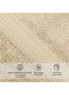 Rest Towel Set 8 Peice Cream Luxury Hotel Bedroom Super Soft Absorbent Durable Washable Quick Dry Cotton Family Bath Towels - 2 Bath Towel 70X140Cm 2 Hand Towel 50X100Cm & 4 Face Towel 30X30Cm  - Image 3