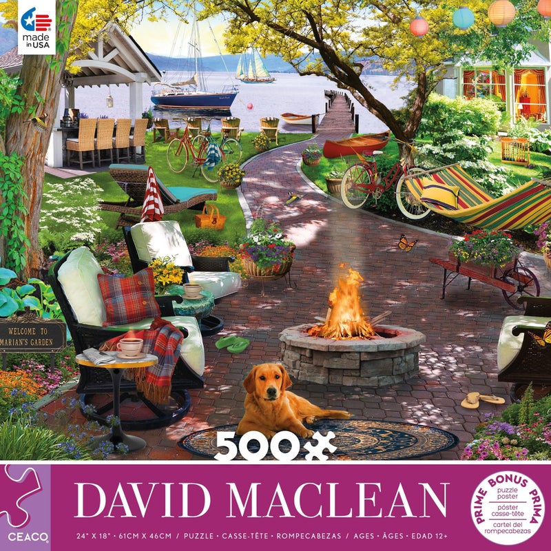 Ceaco David Maclean Marians Garden 500 Piece Jigsaw Puzzle 24 x 18 - Image 3